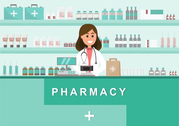 pharmacy-with-nurse-counter-drugstore-cartoon-character_36082-339